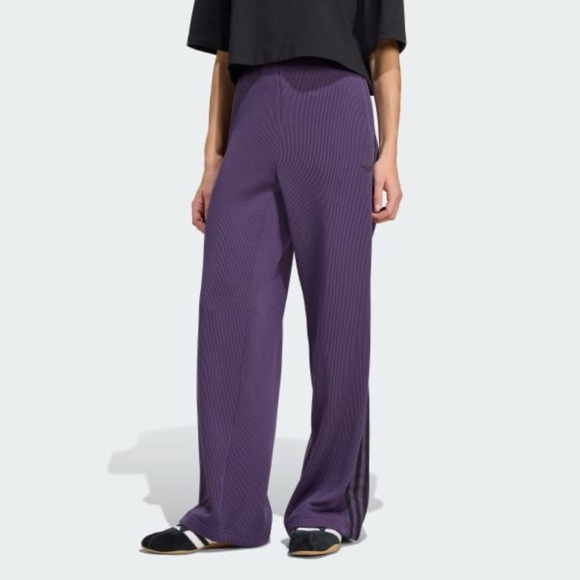 adidas Pants - Adidas Women's Purple Firebird Wide-Leg Pants